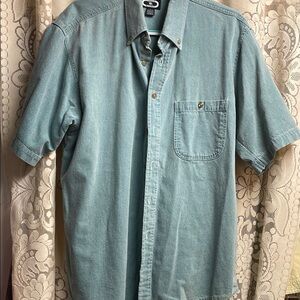 Classic Vintage Three Rivers Blue Denim Men's Shirt 100%Cotton